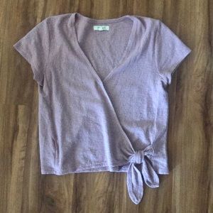 Madewell Tie Front Top